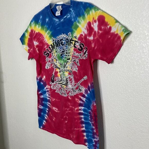 GILDAN Men’s Summerfest Tie Dye T Shirt Size M - Picture 2 of 4
